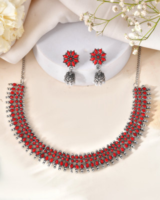 Jewels Nest Stainless Steel Gold-plated Silver Jewellery Set(Pack of 3)