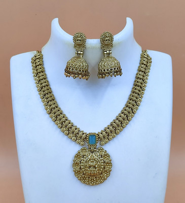 Joyful Alloy Gold-plated Beige Jewellery Set(Pack of 1)