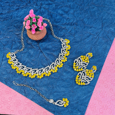 VATSALYA creation Alloy Gold-plated Yellow Jewellery Set(Pack of 1)