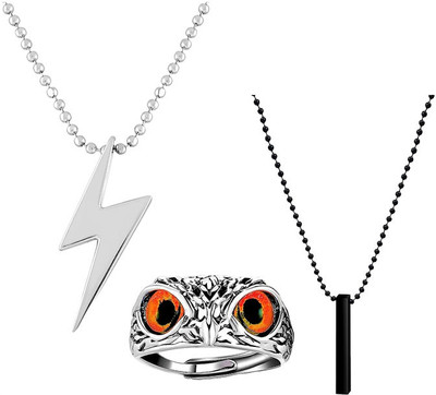 ruby collection Alloy Silver Silver Jewellery Set(Pack of 3)