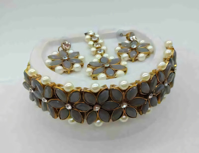 ZEER Creation Copper Gold-plated Multicolor Jewellery Set(Pack of 1)