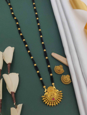 SOLIBELLE Alloy Gold-plated Gold Jewellery Set(Pack of 1)