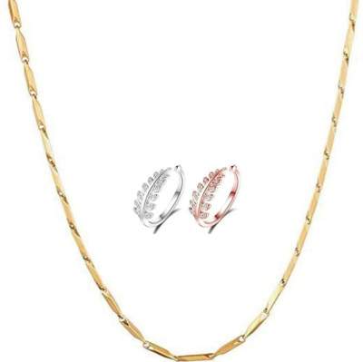 house of common Brass, Stainless Steel Sterling Silver Gold, Rose Gold, Silver Jewellery Set(Pack of 3)