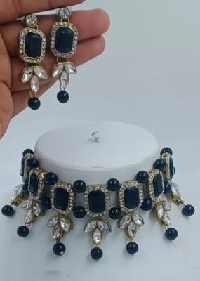 CATALYST Alloy Gold-plated Black, White Jewellery Set(Pack of 1)