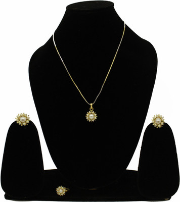 BELLACRAZE Metal Gold-plated, Silver White, Gold, Silver Jewellery Set(Pack of 3)