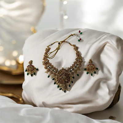 Kiajewels Brass Gold-plated Gold Jewellery Set(Pack of 3)