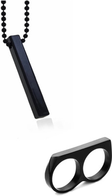 house of common Brass Titanium Black Jewellery Set(Pack of 2)