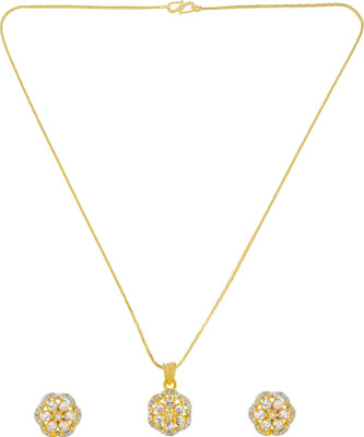 Admier Brass Gold Jewellery Set(Pack of 2)