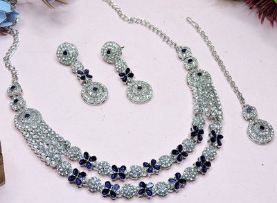 VATSALYA creation Alloy Blue Jewellery Set(Pack of 1)