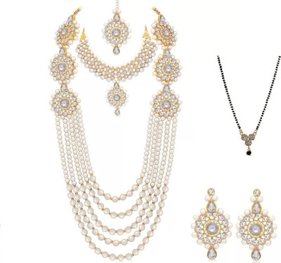 JMBW INTERNATIONAL Alloy White, Gold Jewellery Set(Pack of 1)