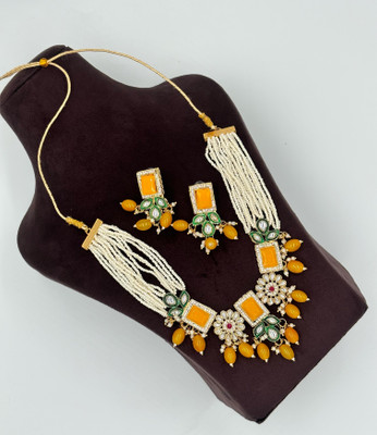 SatnamCreation Alloy Gold-plated Yellow Jewellery Set(Pack of 1)