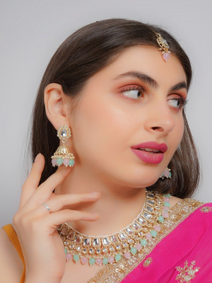 Divisha Alloy Gold-plated Multicolor Jewellery Set(Pack of 1)
