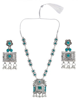 sunhari jewels Alloy Green, Silver Jewellery Set(Pack of 1)
