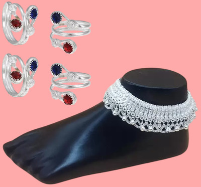 AamNa Enterprises Alloy Silver Jewellery Set(Pack of 1)