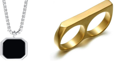 ruby collection Alloy Black, Silver, Gold Jewellery Set(Pack of 2)