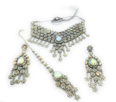 Shreeo Alloy White Jewellery Set(Pack of 3)