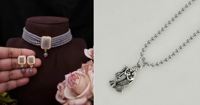 Kezlin Metal Gold-plated Grey Jewellery Set(Pack of 1)