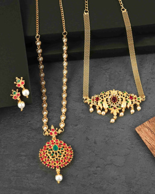 DIKSHA COLLECTION Alloy Multicolor Jewellery Set(Pack of 1)