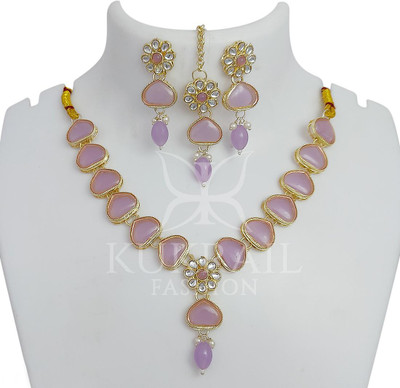 TEGH CREATION Brass Gold-plated Multicolor Jewellery Set(Pack of 4)