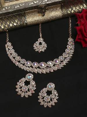 VATSALYA creation Alloy Gold-plated Rose Gold Jewellery Set(Pack of 1)