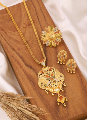 evashoppy Alloy Gold-plated Multicolor Jewellery Set(Pack of 1)