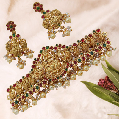 Nagneshi Art Alloy Gold-plated Multicolor Jewellery Set(Pack of 1)