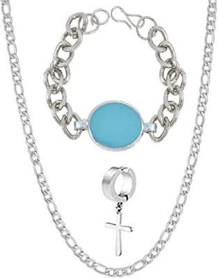 ZUKHRUF Stainless Steel Silver Jewellery Set(Pack of 1)