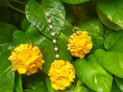 RAJASTHANI GAHANA Fabric Yellow, White Jewellery Set(Pack of 1)