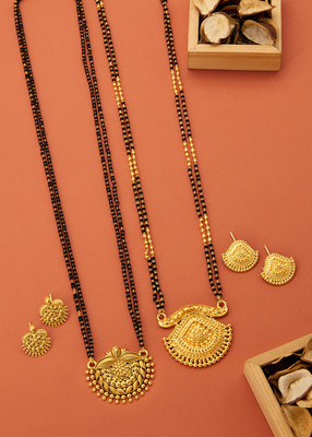 VISITART JEWELLERY Alloy Gold-plated Gold Jewellery Set(Pack of 6)