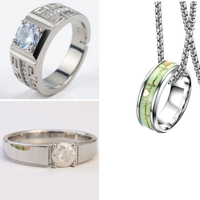 KURMASHOP Stainless Steel Sterling Silver Silver, White, Green Jewellery Set(Pack of 3)