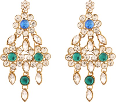 CATALYST CA : 623 BLUE & GREN EARING Crystal Alloy Earring Set, Stud Earring