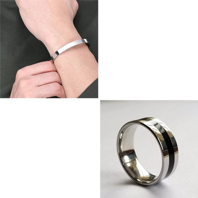 MAATRCHAAYA Stainless Steel Sterling Silver Silver Jewellery Set(Pack of 2)