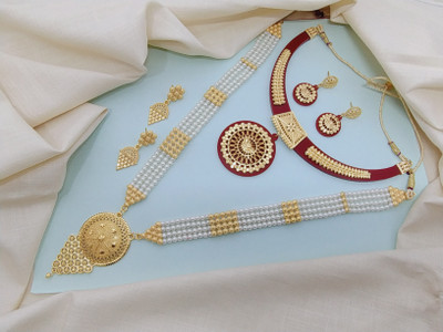 ZR JEWELS Plastic, Alloy Gold-plated Multicolor Jewellery Set(Pack of 6)