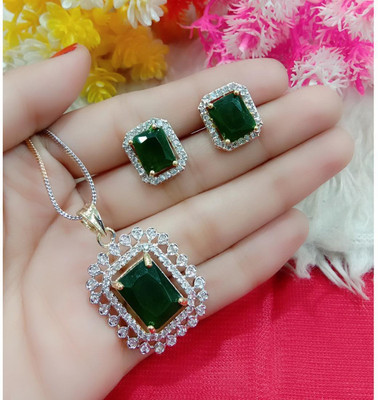 MK Gallery Alloy Green Jewellery Set(Pack of 1)