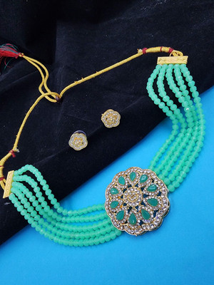 ANOUK Alloy Gold-plated Green Jewellery Set(Pack of 2)