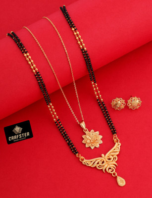 CRAFTSTER Brass, Alloy Gold-plated Multicolor Jewellery Set(Pack of 3)