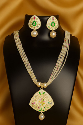 ZOVYA Brass Sterling Silver Multicolor Jewellery Set(Pack of 1)