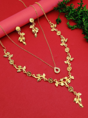 DHARM JEWELS Alloy Gold-plated Gold Jewellery Set(Pack of 1)