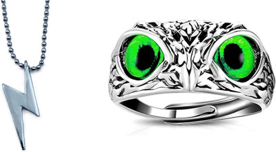 ruby collection Alloy Silver, Green Jewellery Set(Pack of 2)