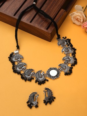 Anju Arya Oxidised Silver Black Silver Black, Silver Jewellery Set(Pack of 1)