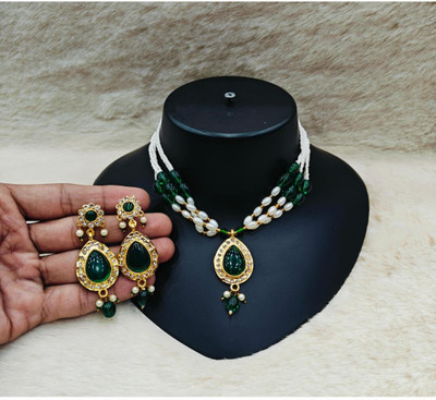 BSC Gallery Alloy Green Jewellery Set(Pack of 1)