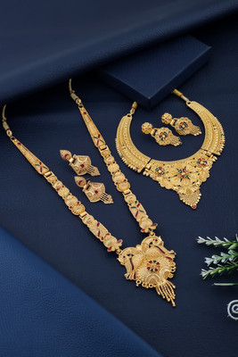Naitrutya Enterprise Alloy Gold-plated Gold Jewellery Set(Pack of 1)