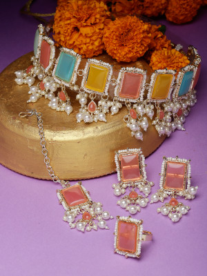 Studio Sukkhi Alloy Gold-plated Multicolor Jewellery Set(Pack of 1)