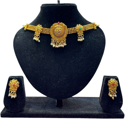 RNJewels Alloy Gold Jewellery Set(Pack of 1)