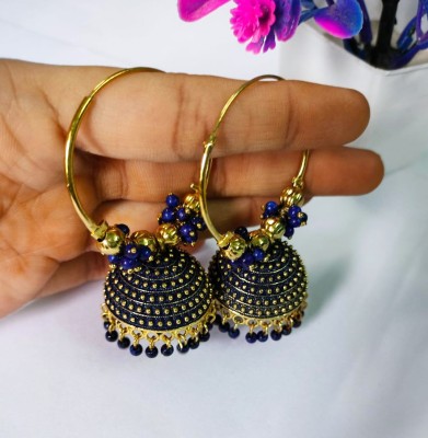 Grace Collections Allure Ethnic Baali Jhumka Earrings For Girls & Women Beads Alloy Jhumki Earring