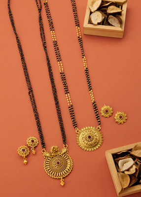Ringaz Alloy Gold-plated Multicolor Jewellery Set(Pack of 6)