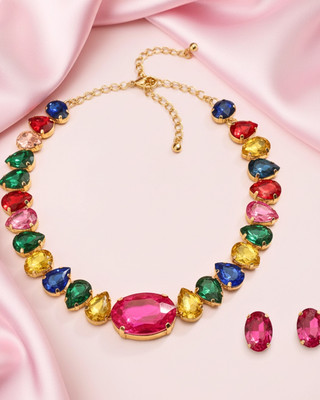 Orangenysha Alloy Gold-plated Multicolor Jewellery Set(Pack of 3)