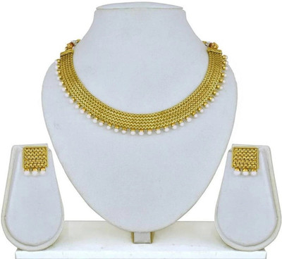 Manmohini Alloy Gold-plated Gold Jewellery Set(Pack of 1)