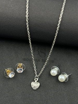 BOGHRA SALES Brass, Alloy Silver, Gold-plated, Rhodium Silver, Gold, Multicolor Jewellery Set(Pack of 1)