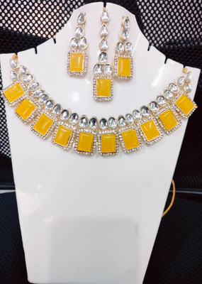 JMBW INTERNATIONAL Alloy Yellow Jewellery Set(Pack of 1)